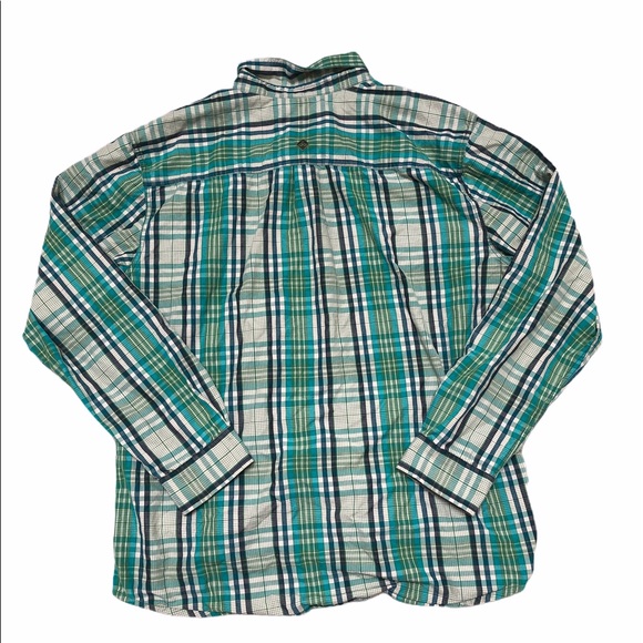 Prana Shirt XXL 2XL Green Plaid Long Sleeve button - Picture 8 of 8